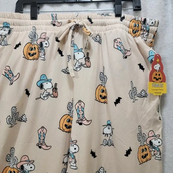 Peanuts Berkshire Snoopy Unisex Lounge Pants XL Rodeo Western Cowboy Halloween - Picture 1 of 10